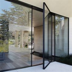 gloryirondoors steel frame full panel glass pivot door with sidelights Single French Door, Porte In Ferro, Glass Walls, Pivot Doors, Glass Front Door, Wall Systems, Main Entrance, Entry Door, French Door