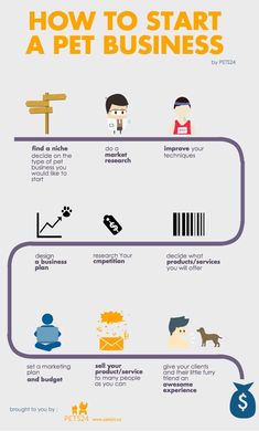 how to start a pet business infographical poster for dog owners and their pets