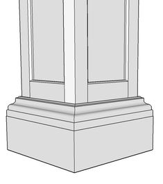 a tall white pedestal with a clock on it's top and bottom part in the middle