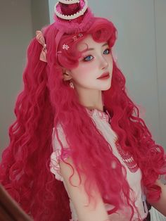 My Little Pony Pinkie Pie Vibes Wig.  Elevate your style with our Long Wavy Wig featuring elegant curled bangs designed to beautifully frame and enhance your face shape. The luscious waves cascade effortlessly, adding volume and a touch of glamour to your look. The specially chosen color is crafted to brighten and flatter your complexion, making you stand out in any crowd. Perfect for both everyday wear and special occasions, this wig is your go-to accessory for a chic and polished appearance. Pinkie Pie Cosplay, Curled Bangs, My Little Pony Pinkie Pie, Bangs Wavy, Fake Bangs, Long Wavy Wig, Hot Pink Hair, Oc Outfits, Curly Bangs