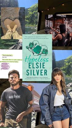 a collage of photos with people in the background and text that reads, hopeless elsie silver