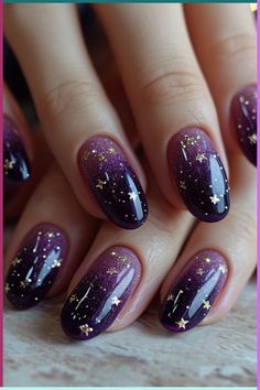 beach nails 2024 Purple, Witchy Nails, Nails Trend, Retro Nails, January Nails, Green Nail Designs, Trend 2024, Winter Nail Designs, Halloween Nail Designs