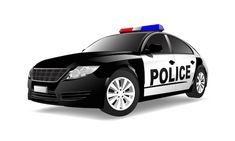 a police car is shown on a white background