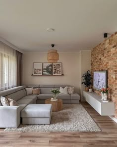 the living room is clean and ready for us to use in its new owner's home