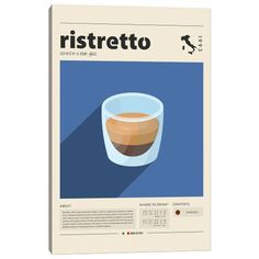 a magazine cover with a cup of coffee on the front and back page, which reads ristrettto