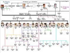 a family tree with many different people in it