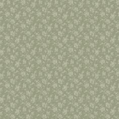 a green wallpaper with white flowers on it