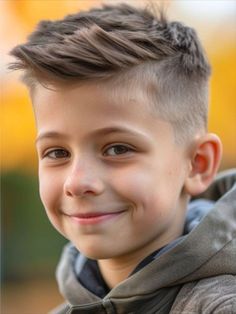 Haircuts For School, Boy With Brown Hair, Boys Hairstyle, Childrens Haircuts, Kids Haircut, Boys Haircut Styles, Feathered Hair Cut, Boy Haircuts Short