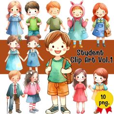 children clipart vol1 - 10 png