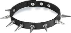 Black Rock Jewelry, Punk Choker With Spikes, Rock Style Choker For Alternative Fashion, Rock Style Choker Jewelry For Alternative Fashion, Rocker Style Festival Choker Jewelry, Rock Style Jewelry Choker For Alternative Fashion, Punk Spiked Jewelry For Concerts, Punk Jewelry With Spikes For Concerts, Concert Choker With Spikes