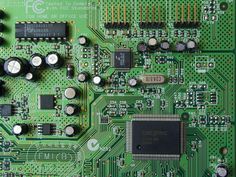 the electronic board has many different components on it