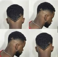 Boys Haircuts With Designs, Black Haircut Styles, Haircut Designs For Men, Hair Designs For Men, Haircut Selfie, Photo Hijab, Black Hair Cuts, Curly Hair Fade, Gents Hair Style