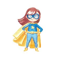 Super Hero Illustration Character Design, Super Hero Illustration, National Girl Child Day, Hero Illustration, Girl Child Day, Sport Flyer, Baby Superhero, Superhero Kids, Be Your Own Hero