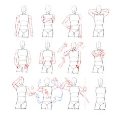 how to draw the human figure from different angles and body parts, step by step