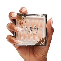 Introducing The Nailest's newest collection of ready-to-ship Instant Luxury Press-on nails. V LINE - The white V-french line details. The new spin on the classic! Length/Shape: Medium Coffin. These beautiful instant nails are formulated with top-quality gel for those who like a super shiny gloss or velvet matte finish, featuring the look and feel of actual acrylic nails from a salon. *The specially-formulated material is thickened at the stress points, helping to prevent breakage. *Each set come Nails Photoshoot, White Press On Nails, Fast Nail, Instant Nails, Medium Coffin, Electric Nail File, Acrylic Press On Nails, V Line, Crystal Nails