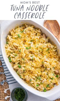 a casserole dish with peas and cheese in it