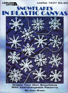 the snowflakes in plastic canvass pattern is shown