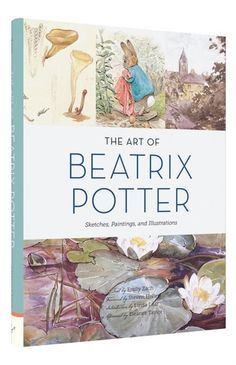 the art of beatrizx potter book with waterlilies and illustrations on it