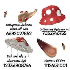 the different types of hats are shown in this graphic style, including red and white