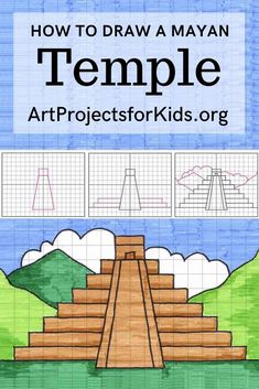 how to draw a mayan temple with the title, how to draw a mayan temple