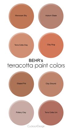 Behr terracotta paint colors Behr Paint Terracotta, Terracotta Bedroom Paint Colors, Desert Paint Colors Living Room, New Neutral Paint Colors, Behr Clay Paint Color, Terracotta Painted Floor, Terra Cotta Clay Behr, Behr Paint Colors Boho, Behr Paint Exterior House Colors