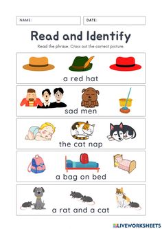 the words in this worksheet are for children to learn how to read and write