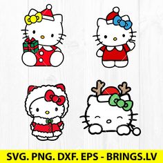 hello kitty christmas svg cut files