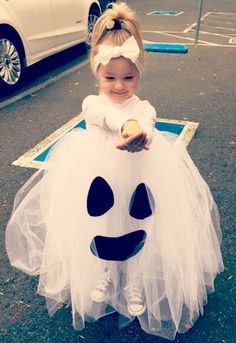 Easy Kids Costumes, Ghost Halloween Costume, Baby Kostüm, Diy Costumes Kids, Ghost Costume, Diy Toddler