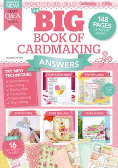 the big book of cardmaking answers for beginners, with instructions to make cards