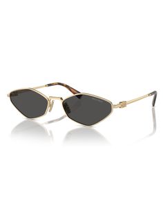 in stock Luxury Miu Miu Sunglasses For Formal Occasions, Miu Miu Luxury Sunglasses For Formal Occasions, Modern Miu Miu Sunglasses For Formal Occasions, Elegant Miu Miu Formal Sunglasses, Formal Elegant Miu Miu Sunglasses, Pale Gold, Women's Sunglasses, Miu Miu, Sunglasses Women