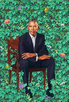 Obama Poster, Presidential Portraits, Obama Portrait, Kehinde Wiley, Barack And Michelle, House Portraits, National Portrait Gallery, African American Art, Portrait Gallery