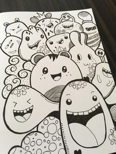 an adult coloring book with cartoon characters on it