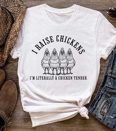 Look no further for the perfect tee for all the quirky chicken lovers out there! This Funny Chicken Shirt is a must-have for anyone proud to be a Chicken Girl or Crazy Chicken Lady. Whether you're a devoted farmer or simply a fan of our feathered friends, this shirt is sure to bring a smile to your face. Show off your love for chickens in style with this Funny Farmer Shirt that is as unique and charming as you are. Get yours today and strut your stuff with pride! ✧ ABOUT OUR PRODUCTS ✧ For a ove Chicken Shirt Ideas, Funny Chicken Shirts, Chicken Tshirts Ideas, Chicken Shirts For Women, Funny Chicken Tshirts, Chicken Tee Shirts, Crazy Chicken Lady Shirt, Chicken Lady Shirt, Chicken Shirt