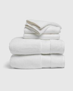 white towels stacked on top of each other