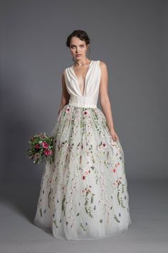 High-quality ecru (off white) lace and tulle maxi skirt MADE TO ORDER. Made of soft tulle and floral embroidery fabric. The skirt has hidden zipper on the side. Perfect as a part of wedding gown for a bride. The skirt will be sewn to your measurments. Maximum length 110 cm. We offer silk bodysuit shown on the picture separately. SIZES: Size XS - Length 110 cm, waist 70 cm Size S - Length 110 cm, waist 74cm Size M - Length 110 cm, waist 78 cm Size L - Length 110 cm , waist 82 cm Size XL - Length White Floral Embroidered Skirt For Wedding, Full Skirt With Floral Embroidery For Wedding, Wedding Full Skirt With Floral Embroidery, White Floral Embroidery Skirt For Wedding, White Floral Embroidered Wedding Skirt, Wedding Floral Embroidered Full Skirt, Spring Wedding Gown With Tulle Skirt, Summer Wedding Skirt With Embroidery, Spring Wedding Skirt With Floral Embroidery