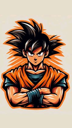 an image of a man with his arms crossed in front of him and the words dragon ball