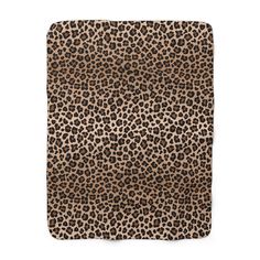 a brown and black animal print blanket