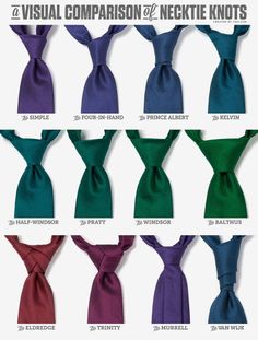 I like this photo   This is how I make my money to buy one http://howtomake200.com Types Of Tie Knots, Different Tie Knots, Different Types Of Ties, Tie Pattern Free, Necktie Knots, Half Windsor, Types Of Ties