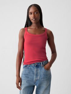 Modern Rib Tank Top | Gap Rib Tank Top, Top Round, Ribbed Tank Tops, Women's Summer Fashion, New Woman, Toddler Boys, Baby Toddler, Gap, Summer Fashion