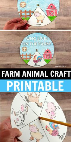 the farm animal craft is being used to teach children how to make their own animals