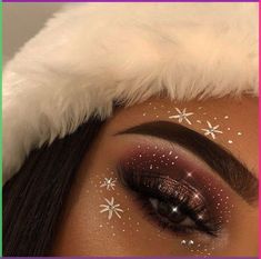 New Year’s Eve Glam Makeup, Brown Christmas Makeup, Hot Cocoa Makeup, Easy Xmas Makeup, Christmas Makeup Looks Holidays, Christmas Make Up Ideas Simple, Thanksgiving Make Up Looks, Makeup Ideas Christmas Party, Xmas Eyeshadow Looks