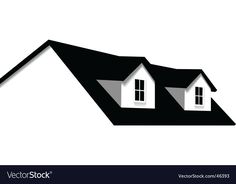 two houses on top of each other in the shape of a house with black roof and windows