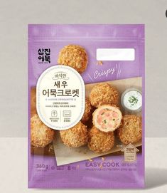 a package of food that is sitting on a table with the words easy cook written in korean