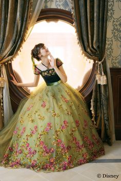 Disney Fairytale Wedding, Disney Wedding Dress, Disney Princess Gowns, Disney Fairytale Wedding Dress, Fairytale Wedding Dress, Anna Disney, Disney Wedding Dresses, 파티 드레스, Disney Princess Dresses