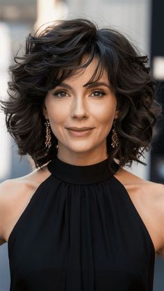 Short Hairstyles For Women With Round Faces, Layered Bob Haircut, Women With Round Faces, Long Layered Bob, Layered Haircuts For Medium Hair, Chin Length Hair, Tousled Waves, Sleek Bob, Shoulder Length Hair Cuts