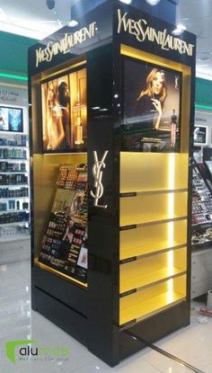 a vending machine in the middle of a store