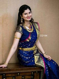 Royal Blue Pattu Saree, Blue Pattu Saree, Royal Blue Silk Saree, Hip Chain, South Indian Wedding Saree, South Indian Blouse Designs, Blue Silk Saree, Half Saree Lehenga