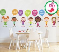 children's wall stickers with the words, i don't give up on them