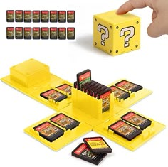 the game is being played with several different types of blocks and pieces, including one for each