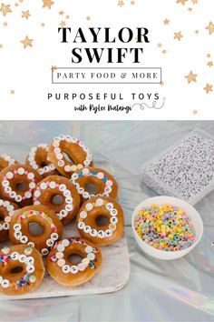 there are many donuts with sprinkles on them